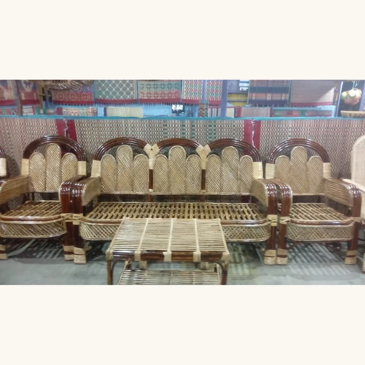 Raytan Bamboo Arch Sofa Set with 2 Seater And 1 Table SM-52