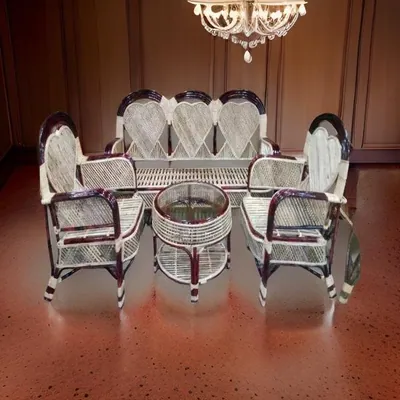 Raytan Bamboo Heart Sofa Set with 2 Seater And 1 Table SM-49
