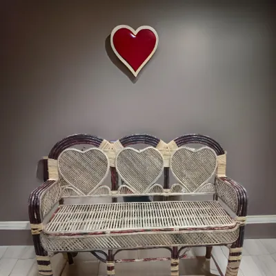 Raytan Bamboo Sofas 3 seater only Heart Shape